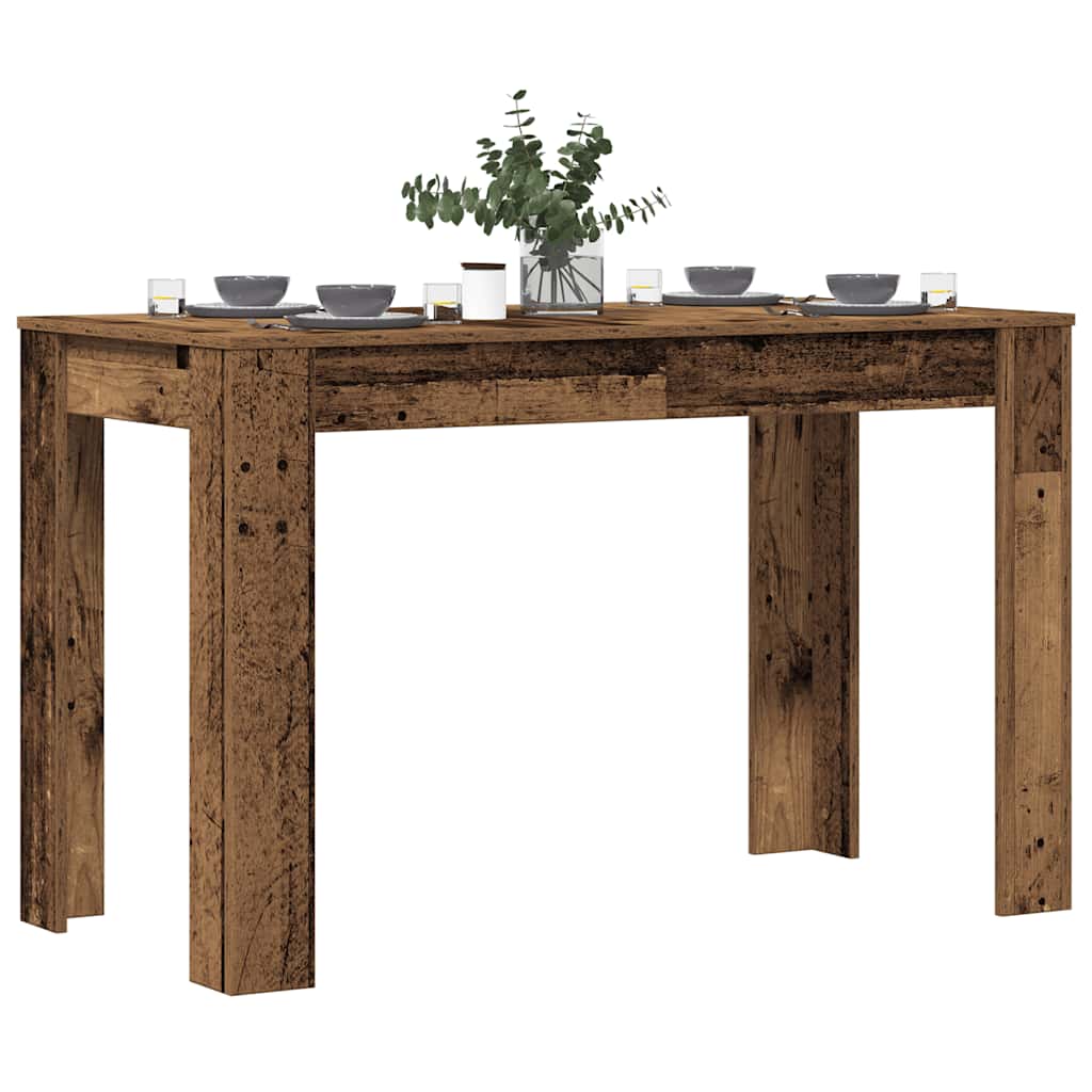 Dining Table Old Wood 120x60x76 cm Engineered Wood - Discount Dealers