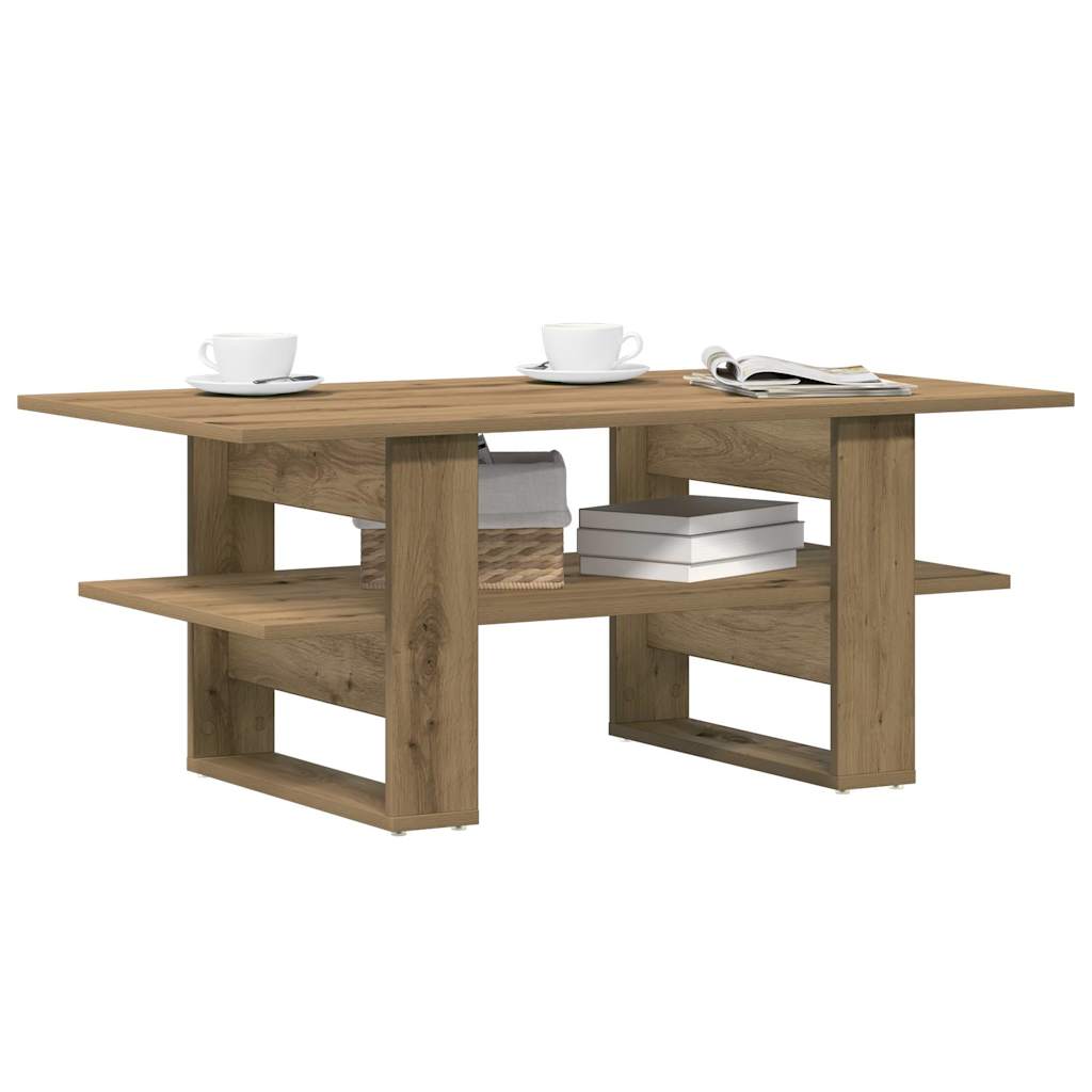 Coffee Table Artisan Oak 102x55x42 cm Engineered Wood - Direct Imports