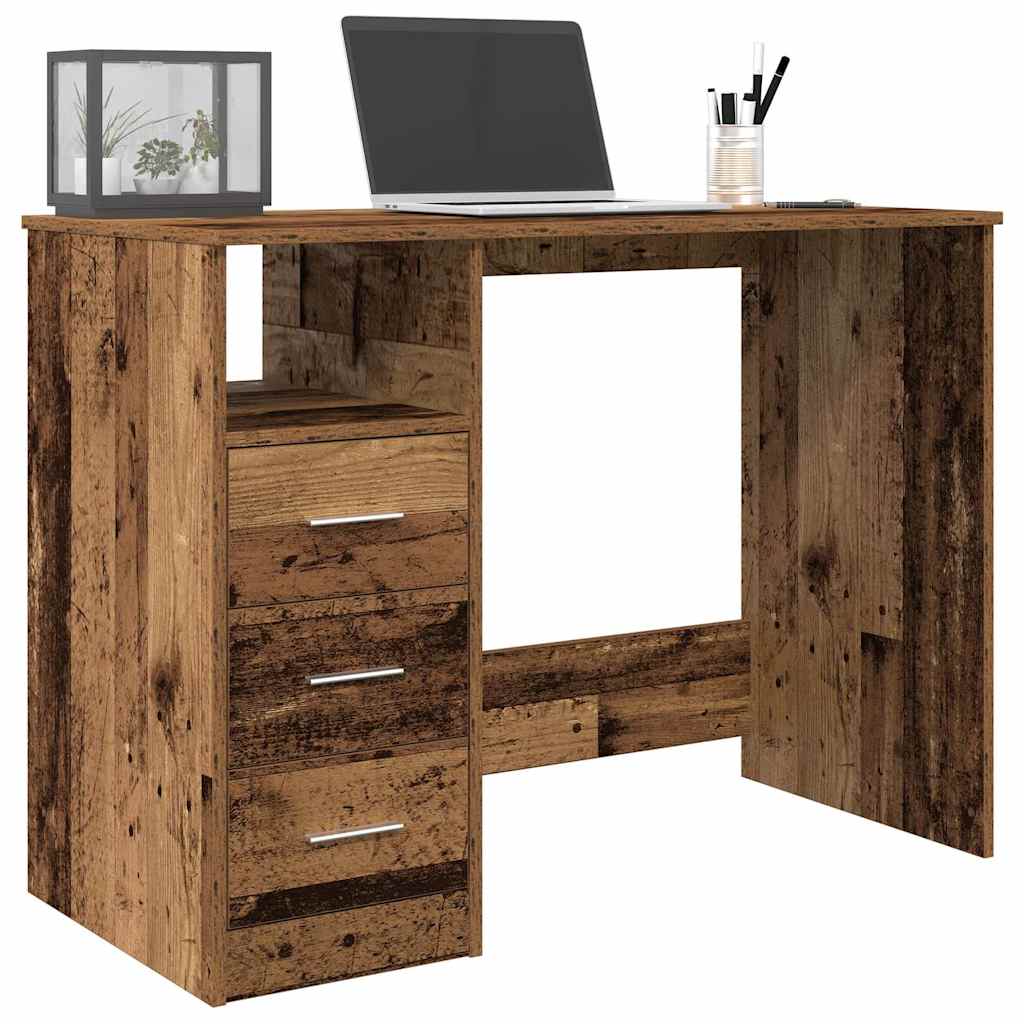 Desk Old Wood 102x76x50 cm Engineered Wood - Style and Chic