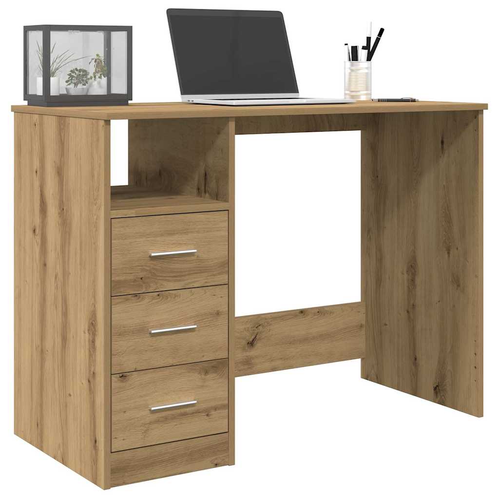 Desk Artisan Oak 102x76x50 cm Engineered Wood - All Things Good