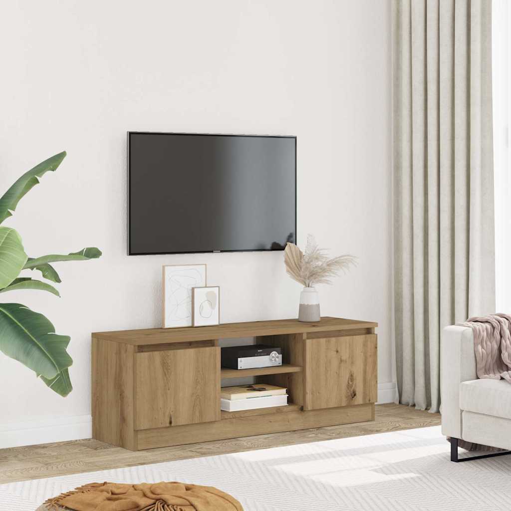 TV Cabinet Artisan Oak 102x30x36 cm Engineered Wood - Style and Chic
