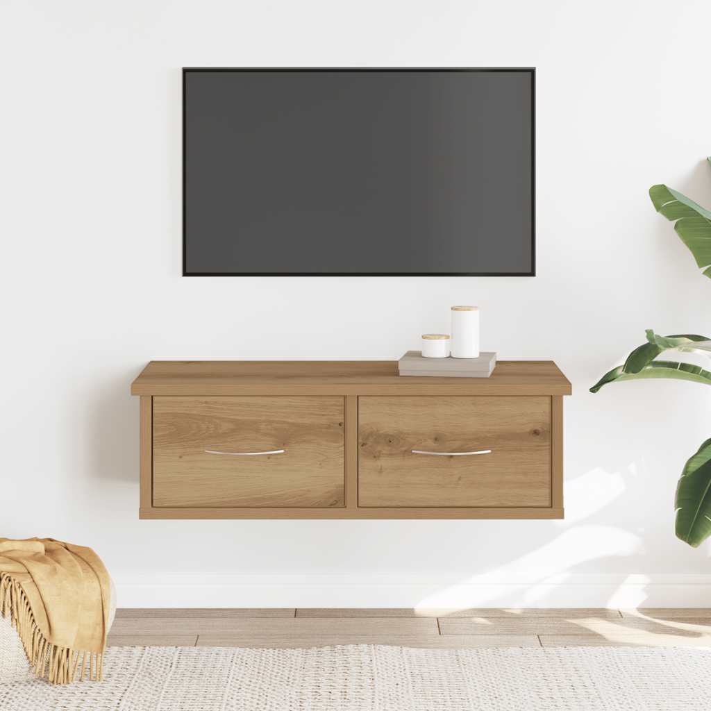 Wall Cabinet Artisan Oak 60x26x18.5 cm Engineered Wood - Millennium Furniture