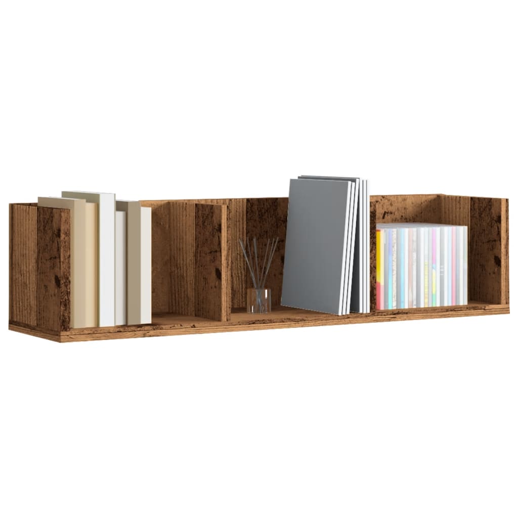 CD Wall Shelf Old Wood 75x18x18 cm Engineered Wood - Style and Chic