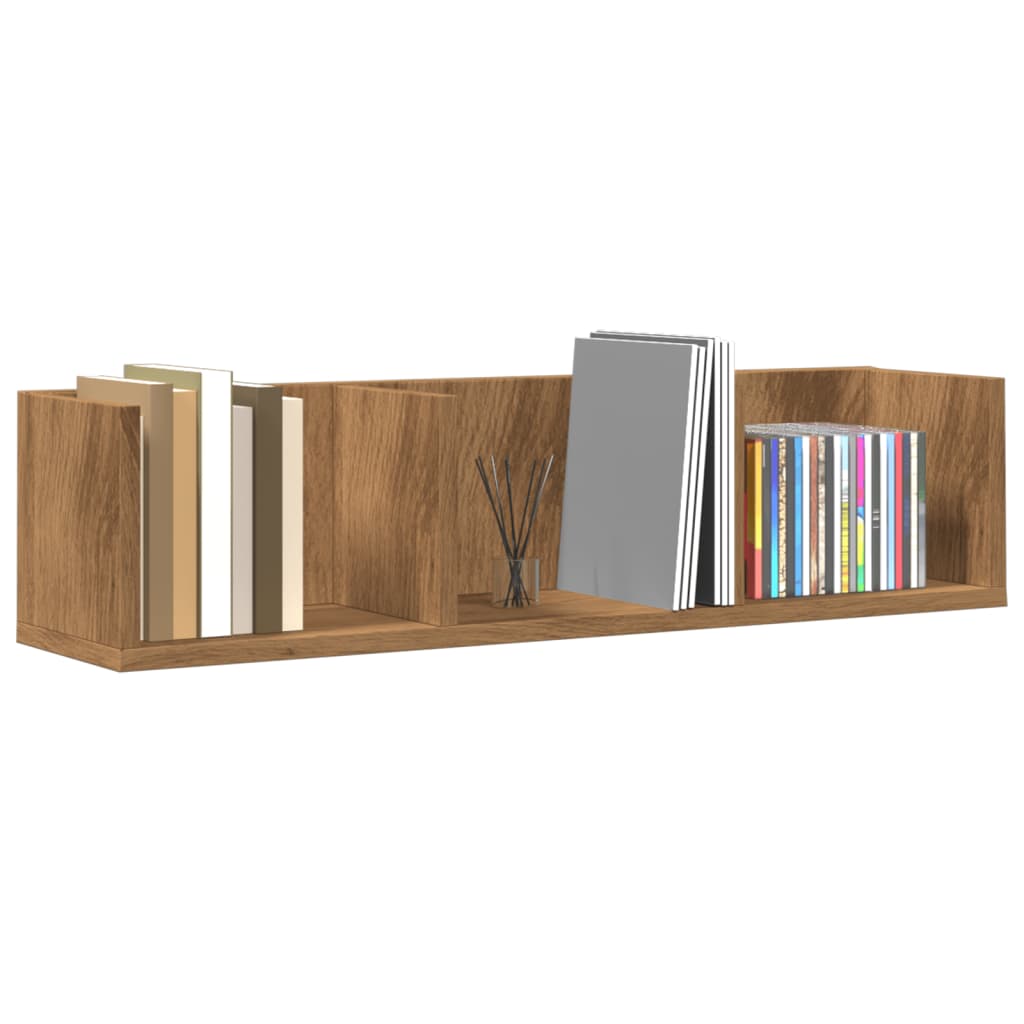 CD Wall Shelf Artisan Oak 75x18x18 cm Engineered Wood - Unbeatable Bargains