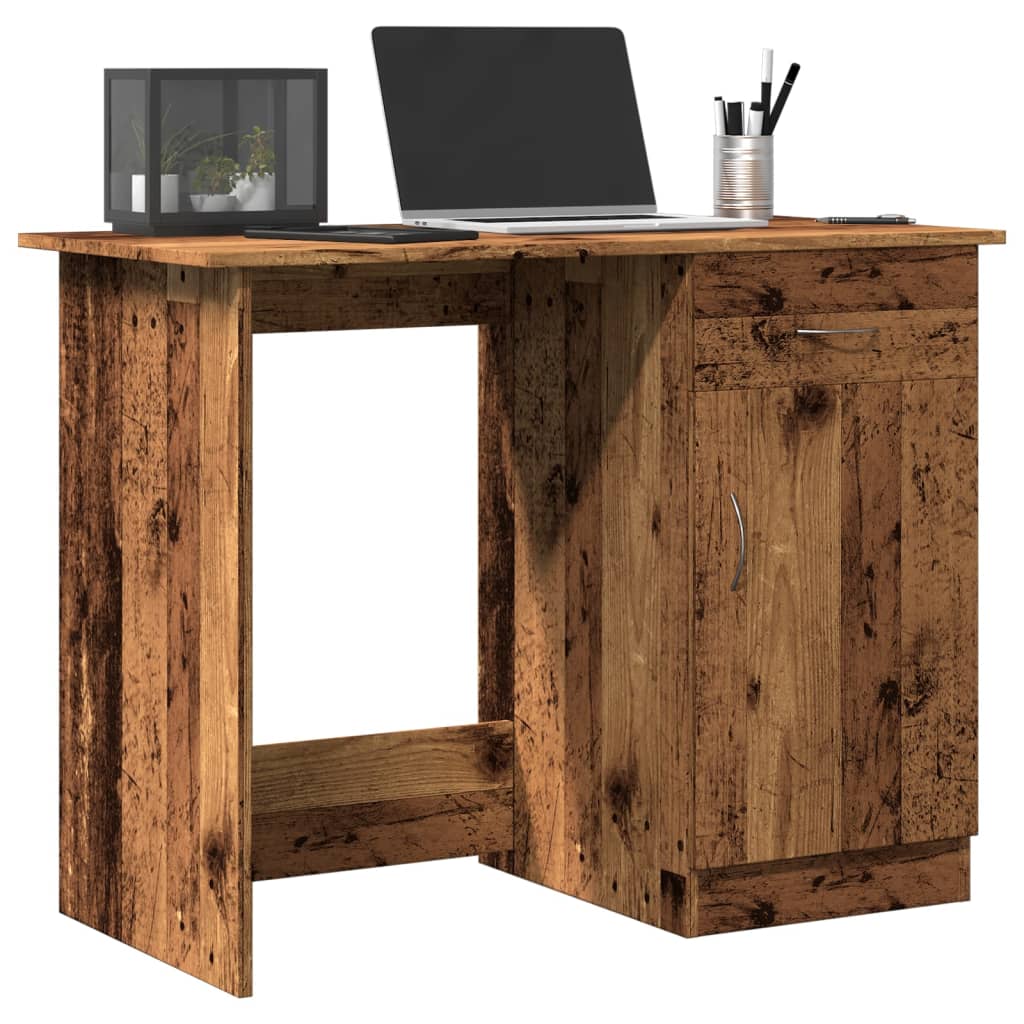 Desk Old Wood 100x50x76 cm Engineered Wood - Unbeatable Bargains