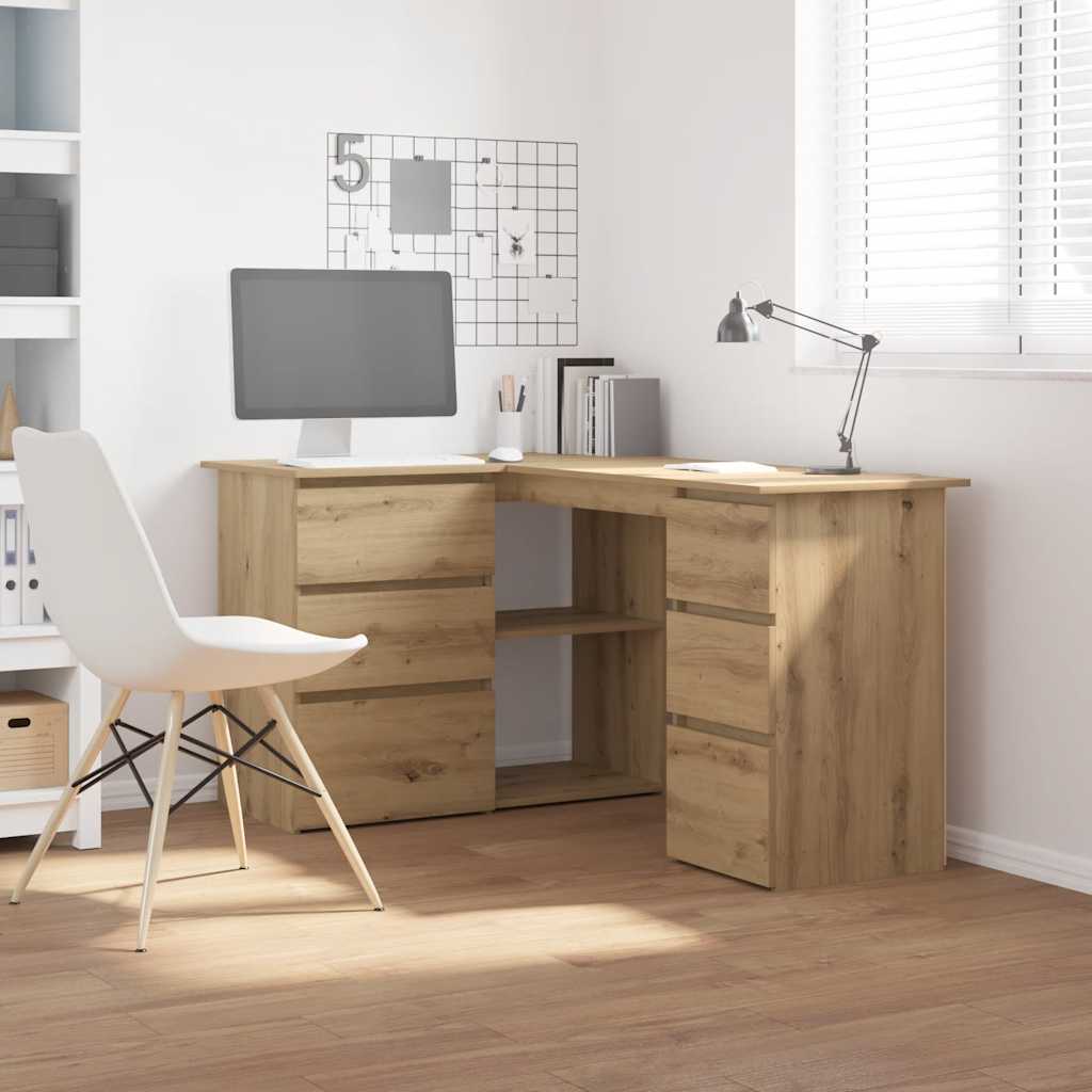 Corner Desk Artisan Oak 145x100x76 cm Engineered Wood - Style and Chic