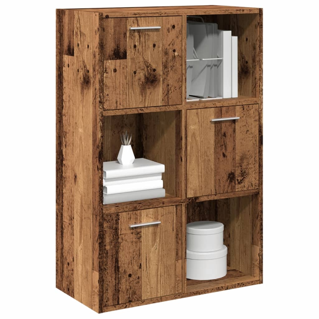 Bookshelf Old Wood 60.5x30x90 cm Engineered Wood - Charlotte Dunes