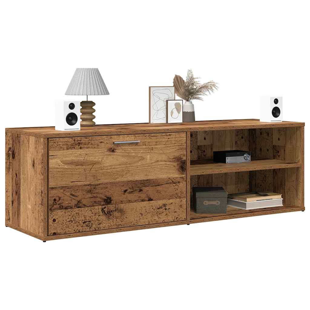 TV Cabinet Old Wood 120x34x37 cm Engineered Wood - Merkel Designers