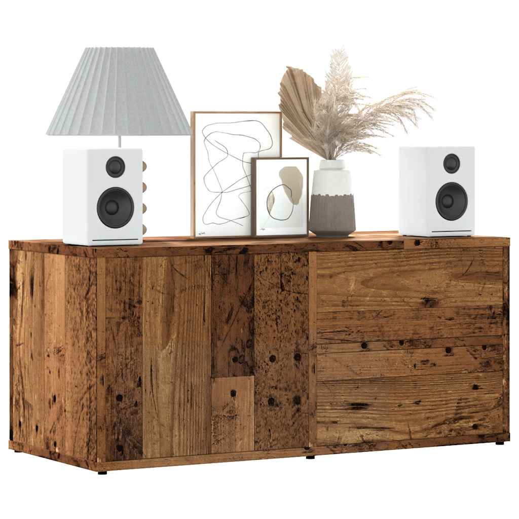 TV Cabinet Old Wood 80x34x35.5 cm Engineered Wood - Discount Dealers