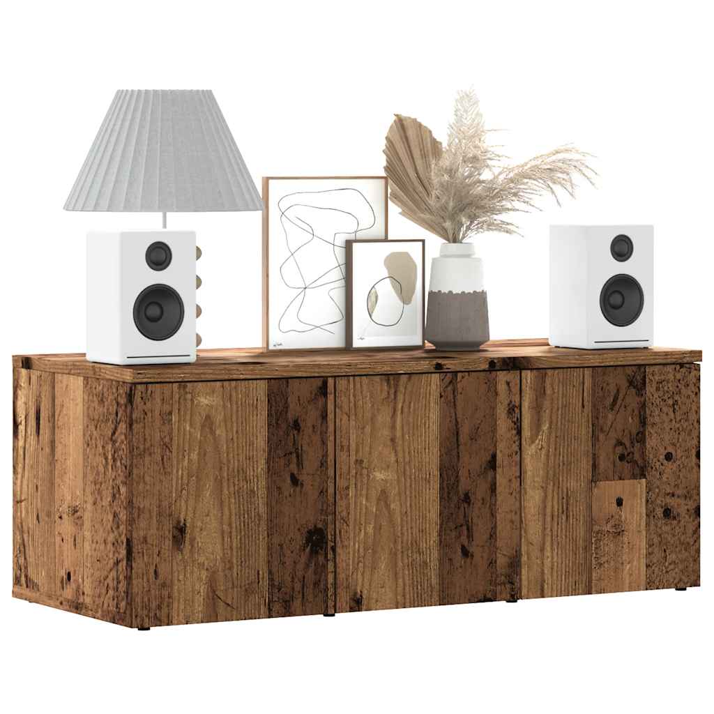 TV Cabinet Old Wood 80x34x30 cm Engineered Wood - Discount Dealers