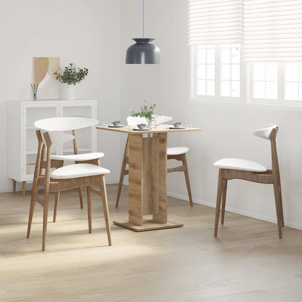 Bistro Table Artisan Oak 60x60x75 cm Engineered Wood - Design Hut