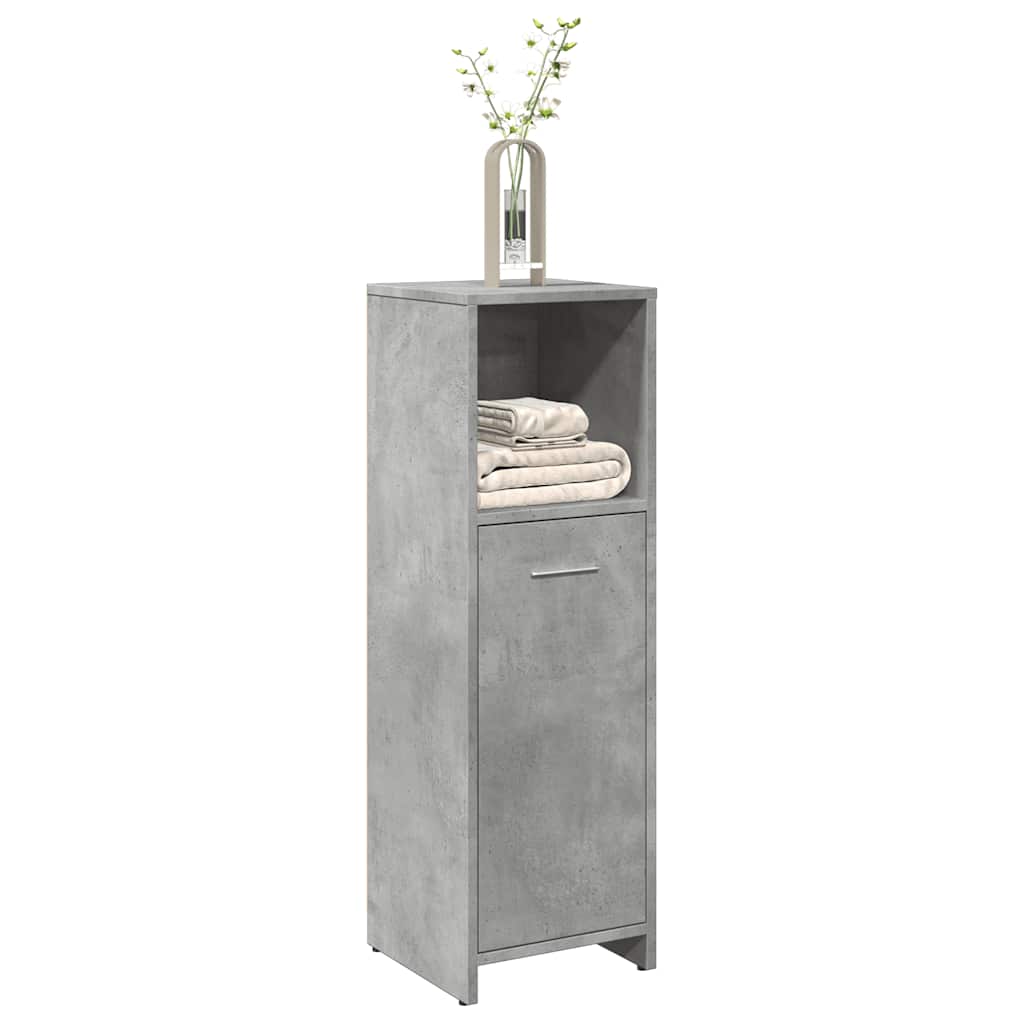 Bathroom Cabinet Concrete Grey 30x30x95 cm Engineered Wood - Discount Dealers