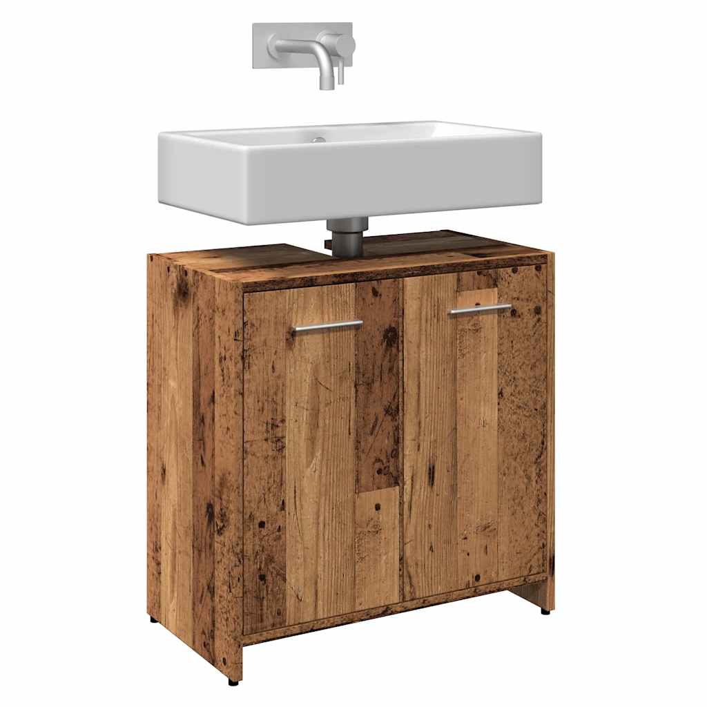 Bathroom Sink Cabinet Old Wood 60x33x60 cm Engineered Wood - Unbeatable Bargains