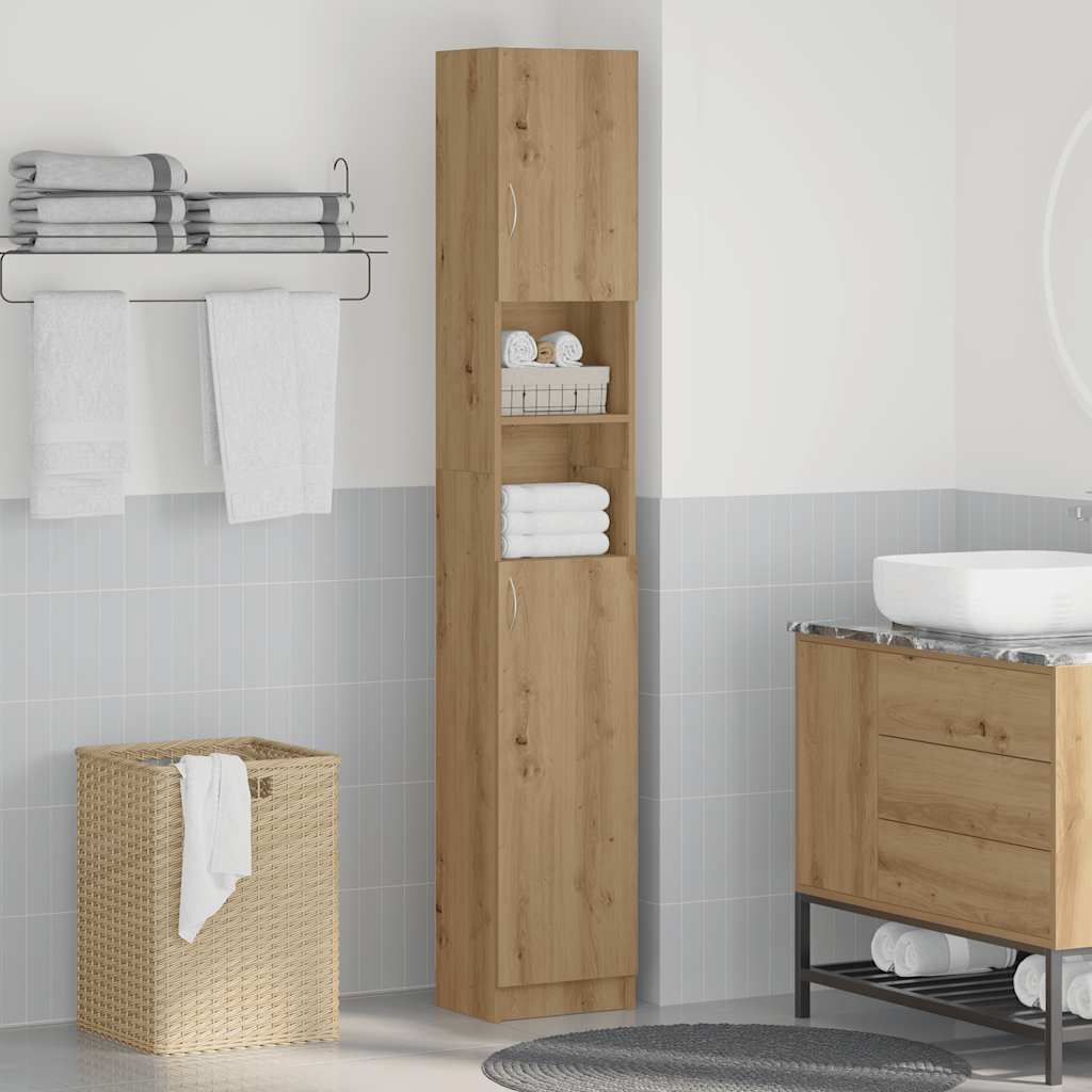 Bathroom Cabinet Artisan Oak 32x25.5x190 cm Engineered Wood - Style and Chic