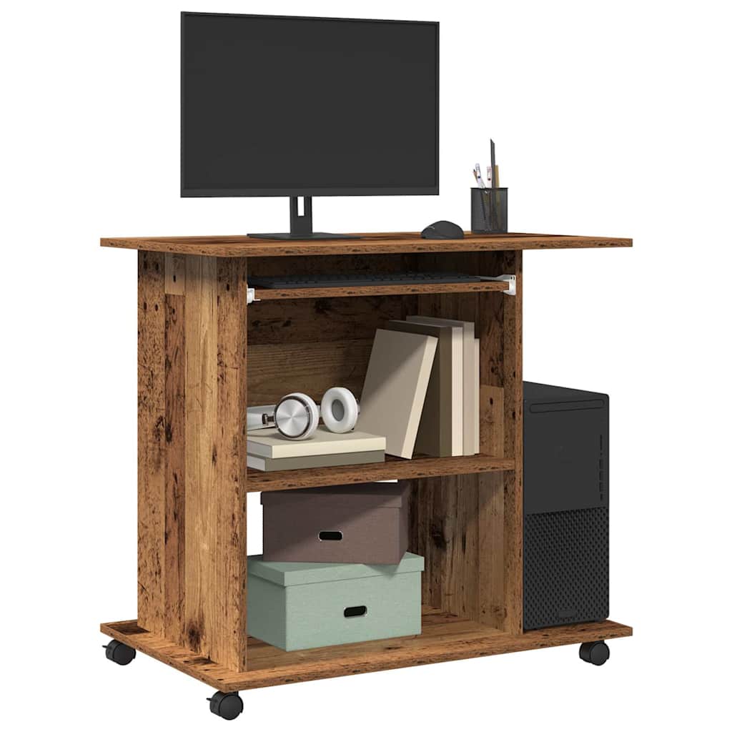 Computer Desk Old Wood 80x50x75 cm Engineered Wood - Merkel Designers