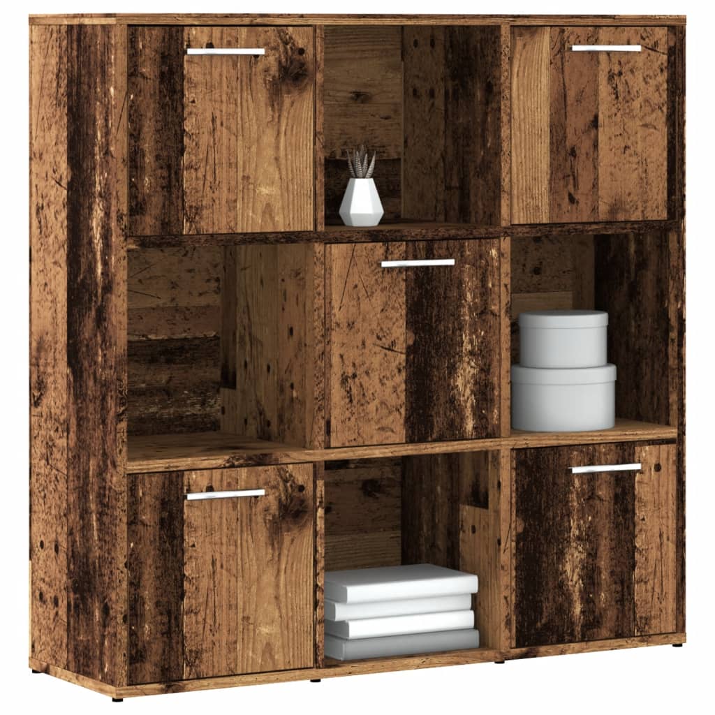 Bookshelf Old Wood 90x28x90 cm Engineered Wood - Millennium Furniture