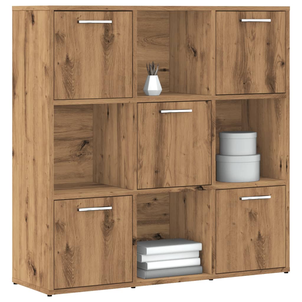 Bookshelf Artisan Oak 90x28x90 cm Engineered Wood - Merlin Deals