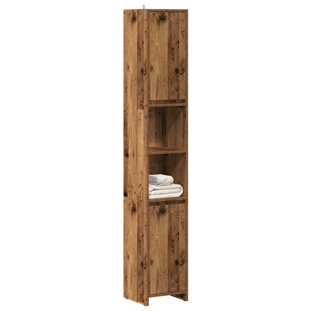 Bathroom Cabinet Old Wood 30x30x183.5 cm Engineered Wood - Sid & Sam
