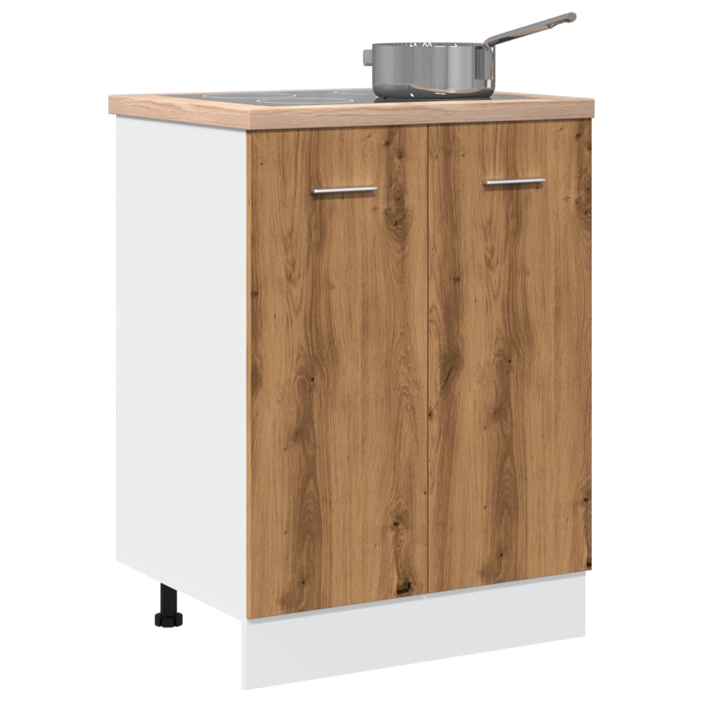Bottom Cabinet Lyon Artisan Oak 60x46x81.5 cm Engineered Wood - Brittle & Co