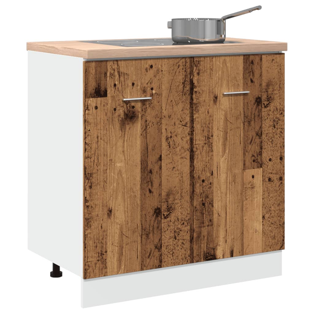 Sink Bottom Cabinet Lyon Old Wood 80x46x81.5 cm Engineered Wood - Style and Chic