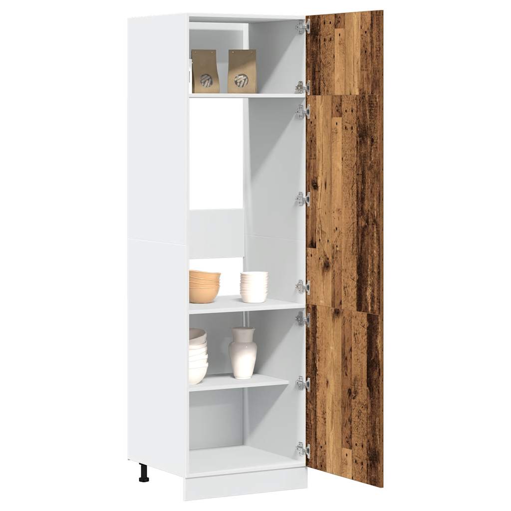 Refrigerator Cabinet Lyon Old Wood 60x57x207 cm Engineered Wood - Unbeatable Bargains