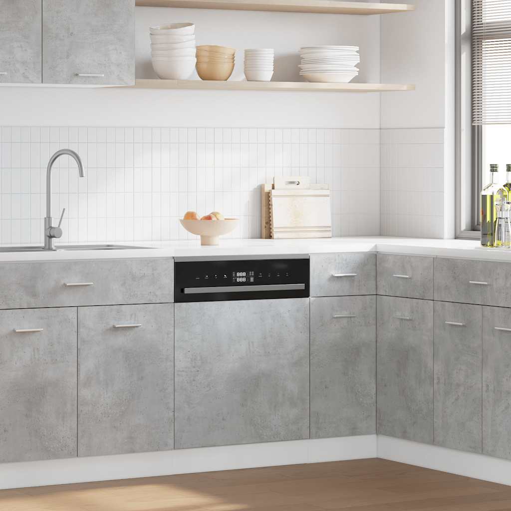 Dishwasher Panel Lyon Concrete Grey 45x3x67 cm - Merkel Designers