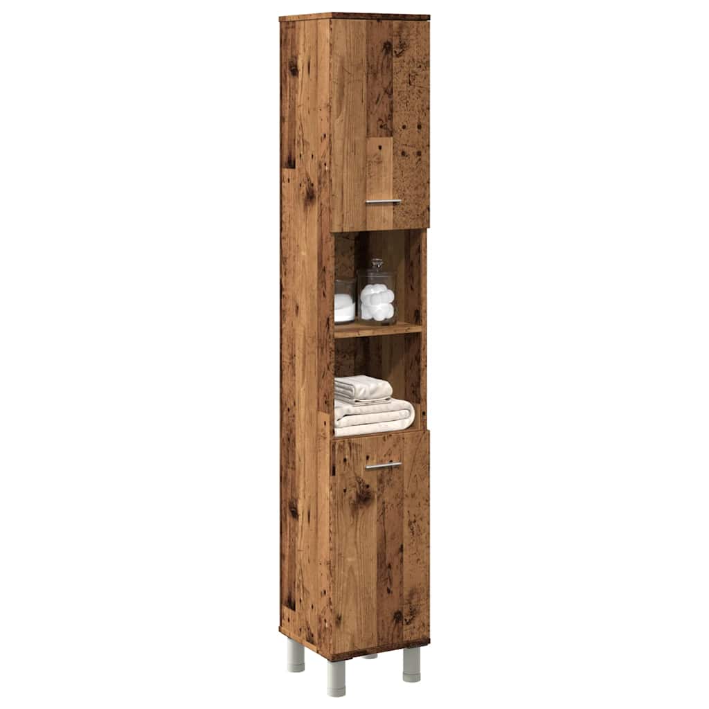 Bathroom Cabinet Old Wood 30x30x179 cm Engineered Wood - All Things Good
