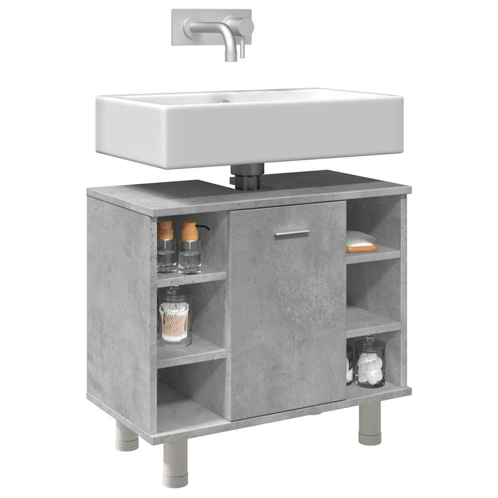 Bathroom Cabinet Concrete Grey 60x32x53.5 cm Engineered Wood - Merkel Designers