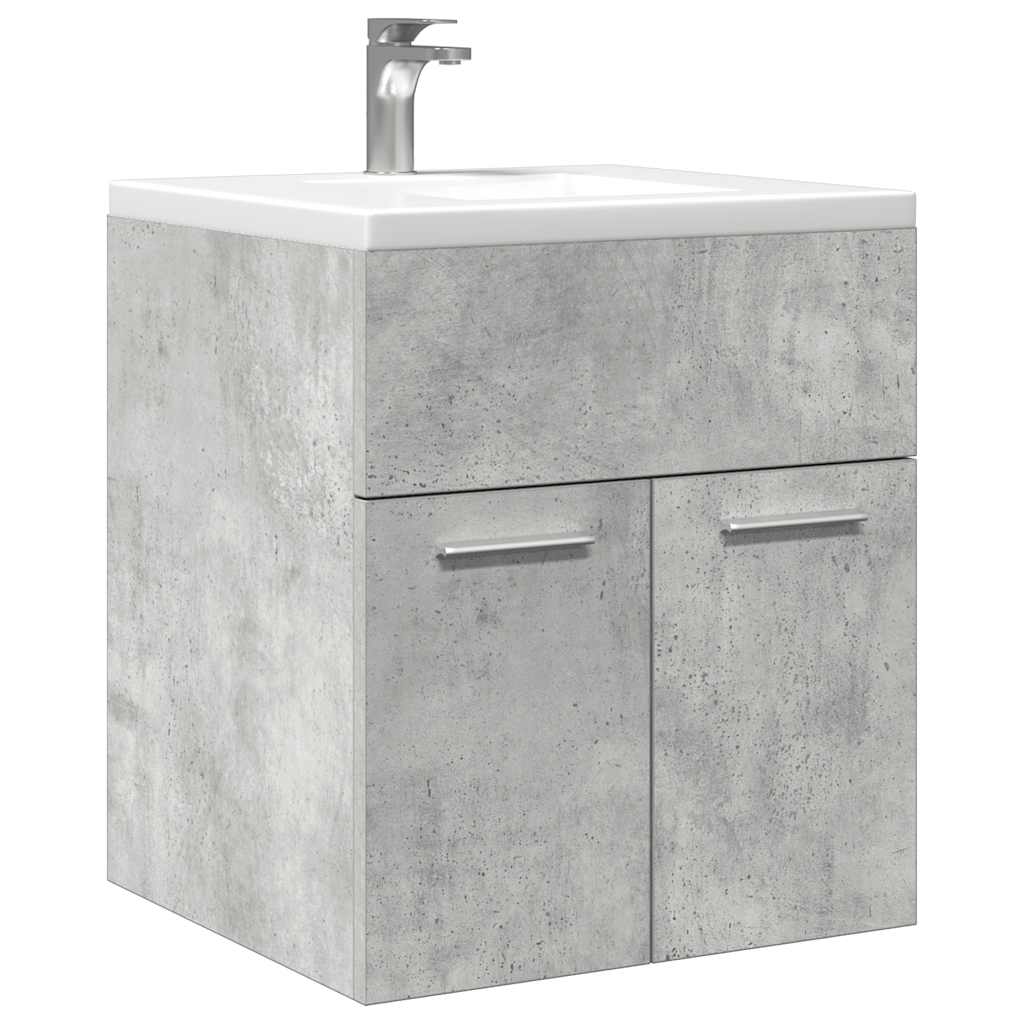 Bathroom Sink Cabinet Concrete Grey 41x38.5x46 cm Engineered Wood - Sid & Sam