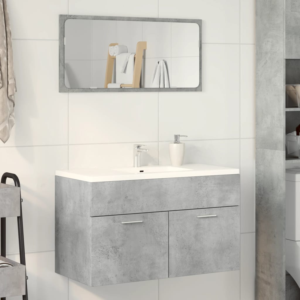Sink Cabinet Concrete Grey 80x38.5x46 cm Engineered Wood - Discount Dealers