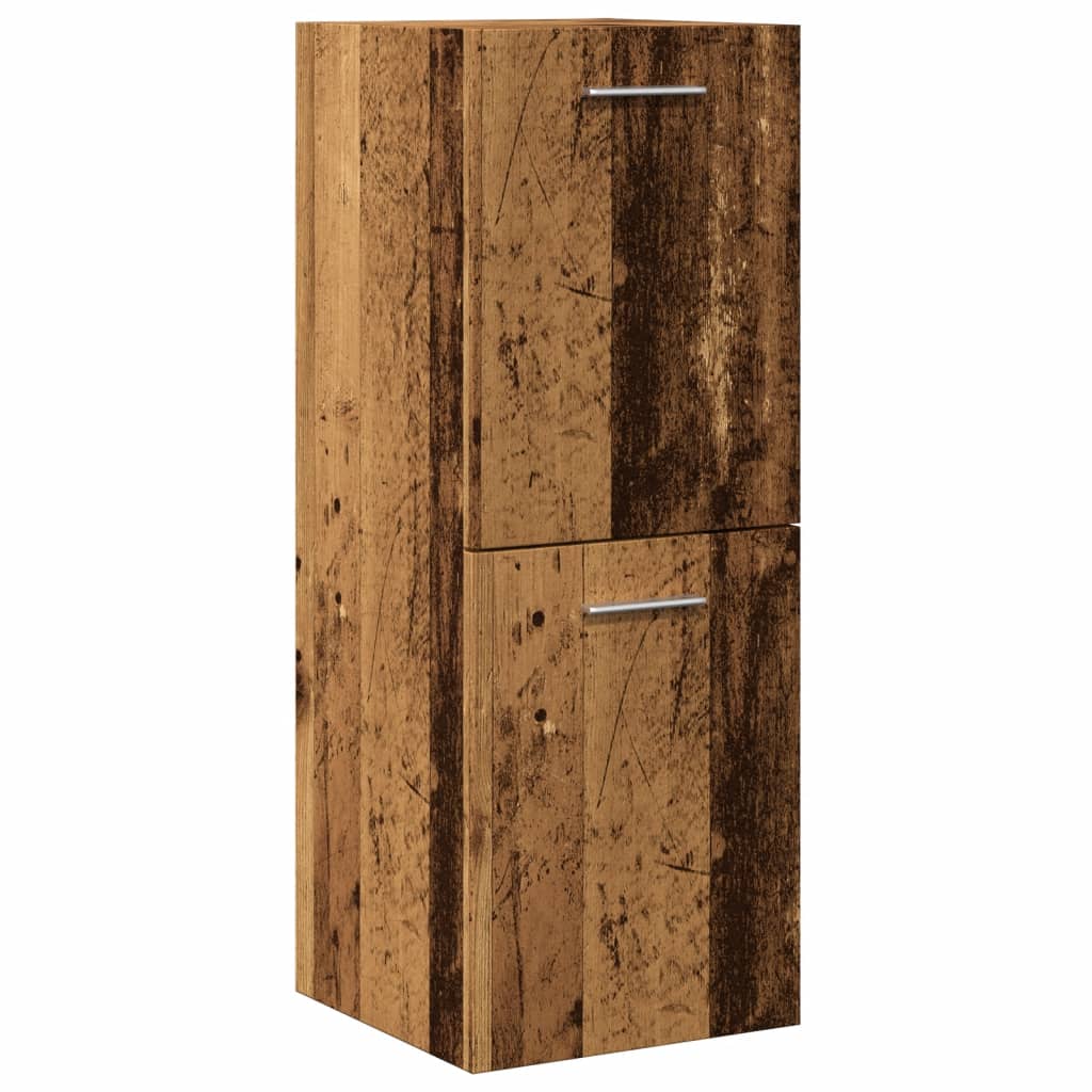 Bathroom Hanging Cabinet Old Wood 30x30x80 cm Engineered Wood - Discount Dealers
