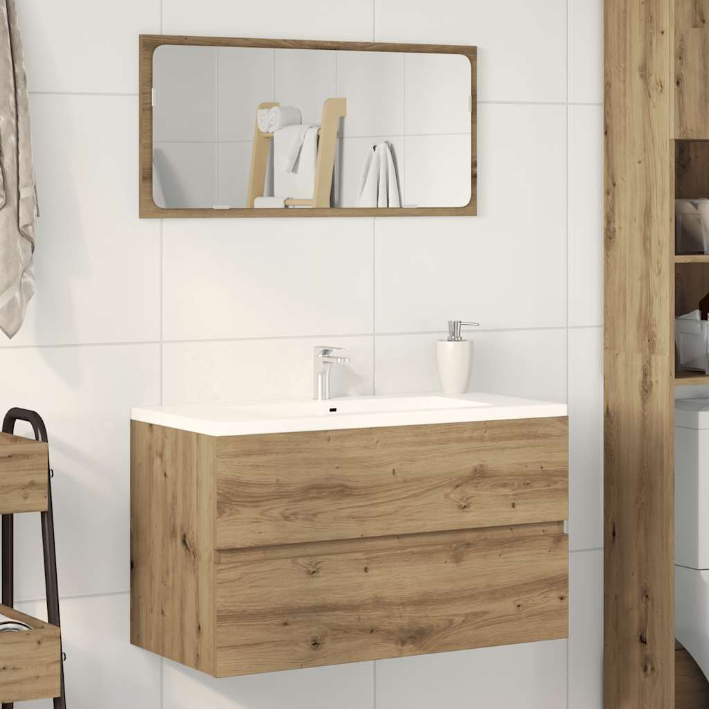 Bathroom Hanging Cabinet Artisian Oak 80x38.5x45 cm Engineered Wood - Style and Chic