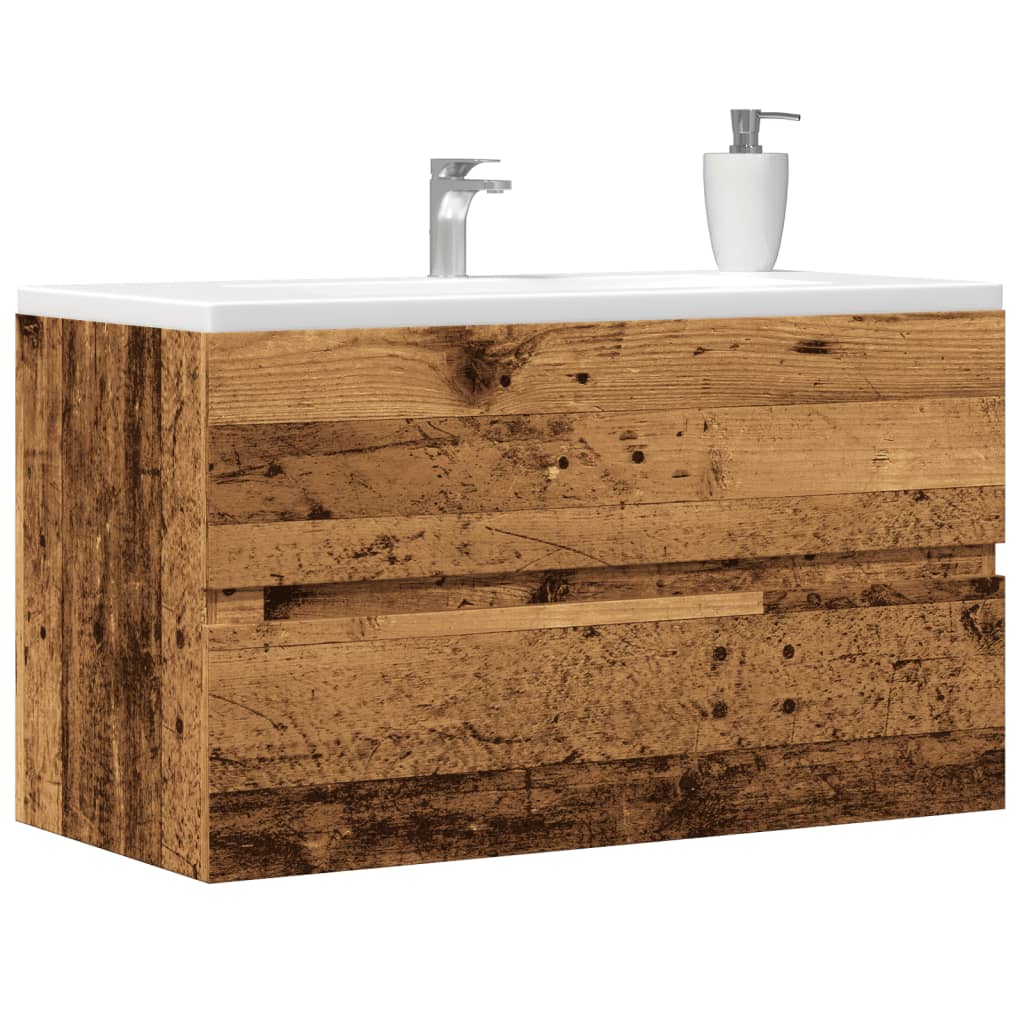 Sink Cabinet Old Wood 90x38.5x45 cm Engineered Wood - Discount Dealers