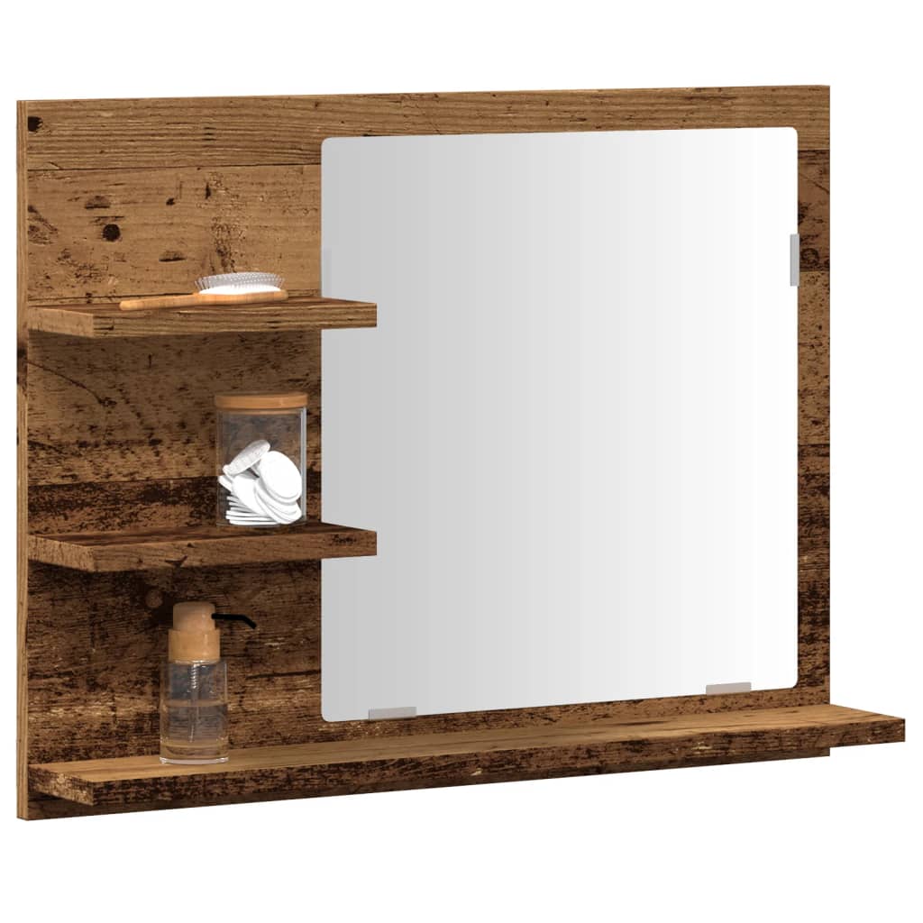 Bathroom Mirror Cabinet Old Wood 60x10.5x45 cm - Discount Dealers
