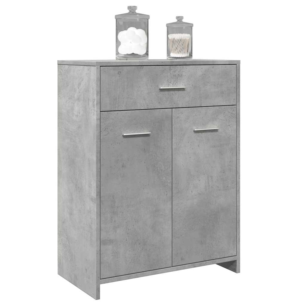 Bathroom Cabinet Concrete Grey 60x33x80 cm Engineered Wood - Design Hut