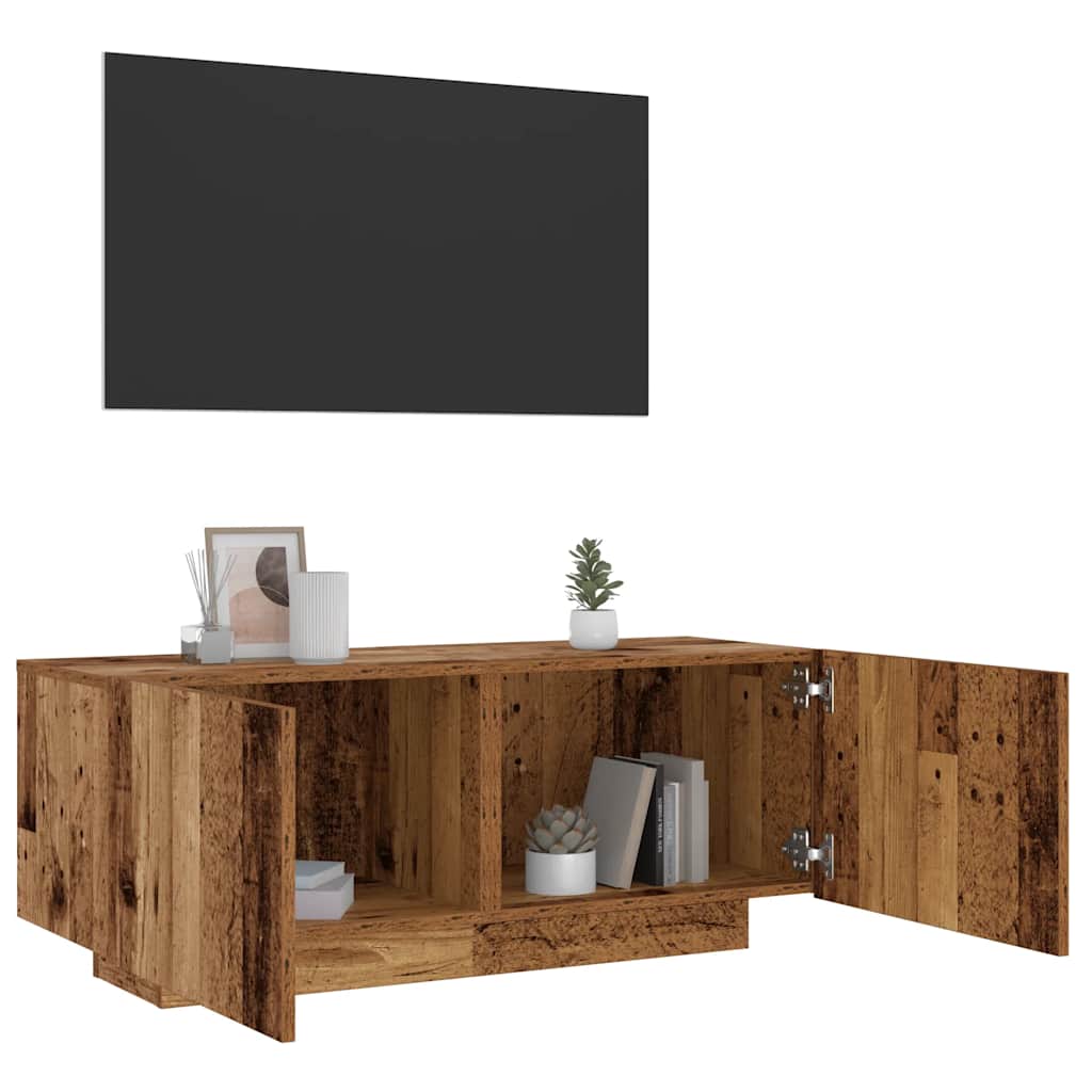 TV Cabinet Old Wood 100x35x40 cm Engineered Wood - Tyrell & Tyrell