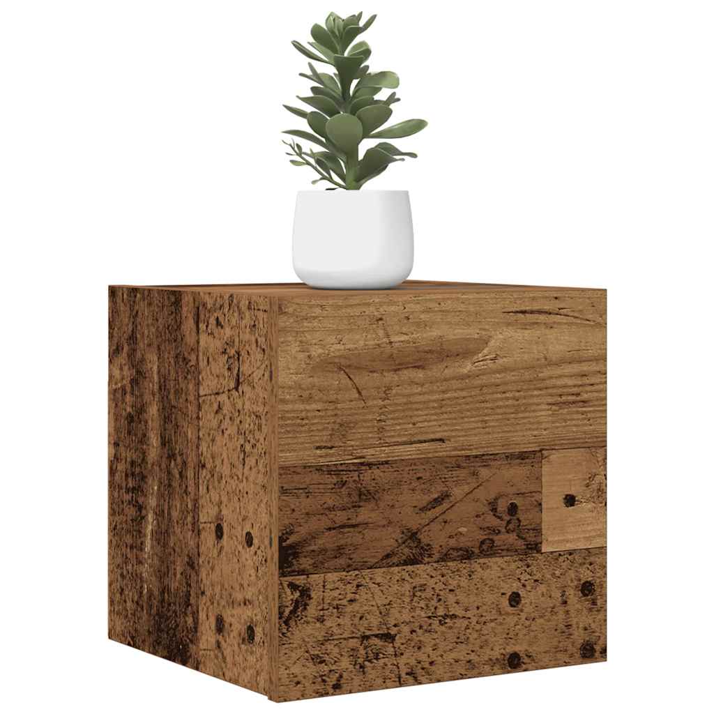 Wall Mounted TV Cabinet Old Wood 30.5x30x30 cm - Millennium Furniture