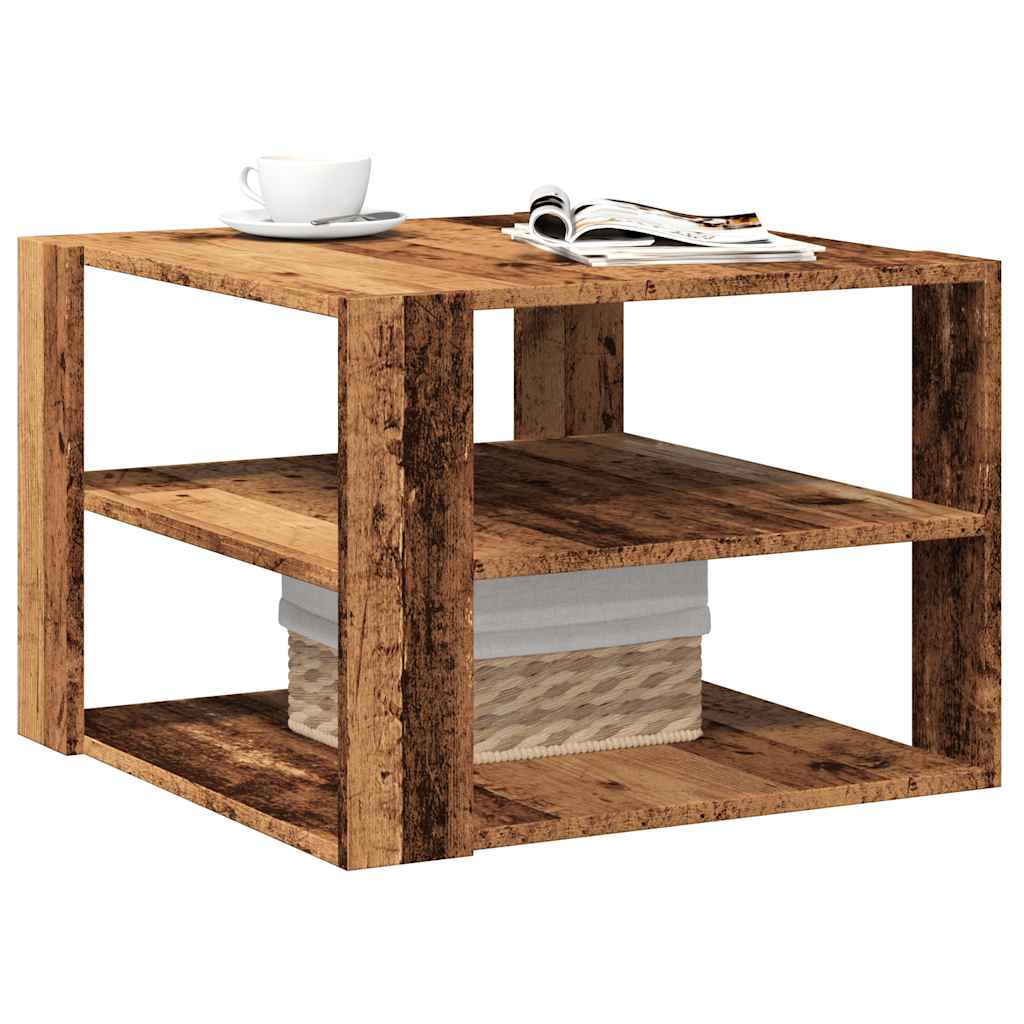 Coffee Table Old Wood 58x58x40 cm Engineered Wood - Direct Imports