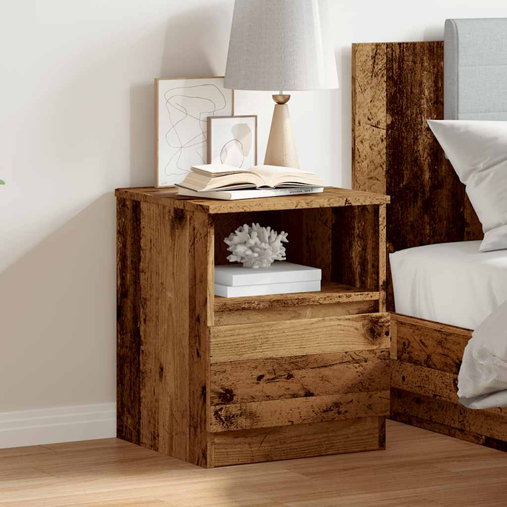 Bedside Cabinet Old Wood 40x40x50 cm Engineered Wood - Casper Homes