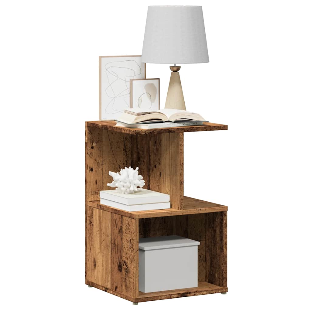 Bedside Cabinets 2 pcs Old Wood 35x35x55 cm Engineered Wood - Millennium Furniture