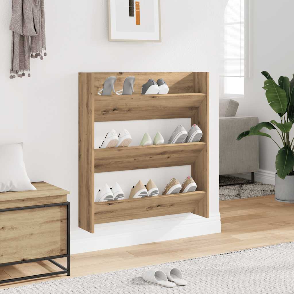 Medium Wall Shoe Cabinet Artisan Oak - Merlin Deals