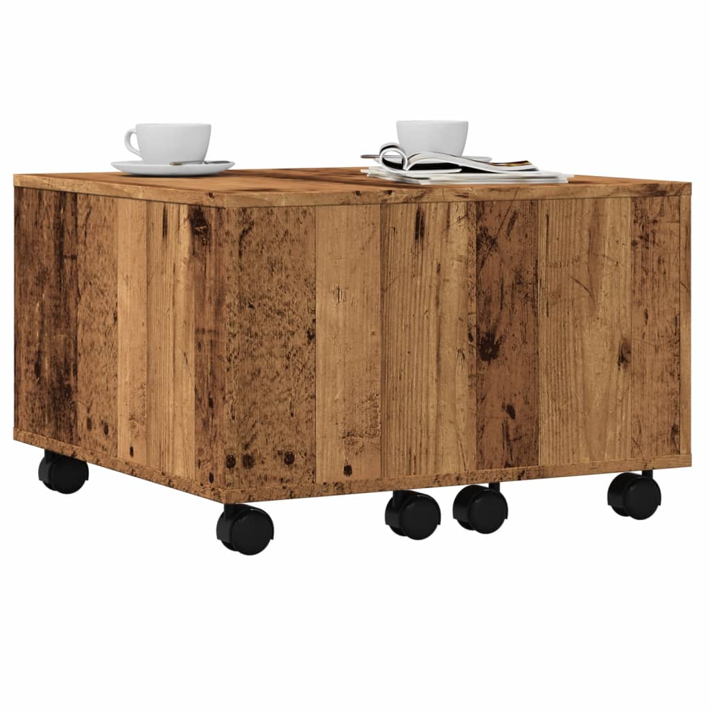 Coffee Table Old Wood 60x60x38 cm Engineered Wood - All Things Good