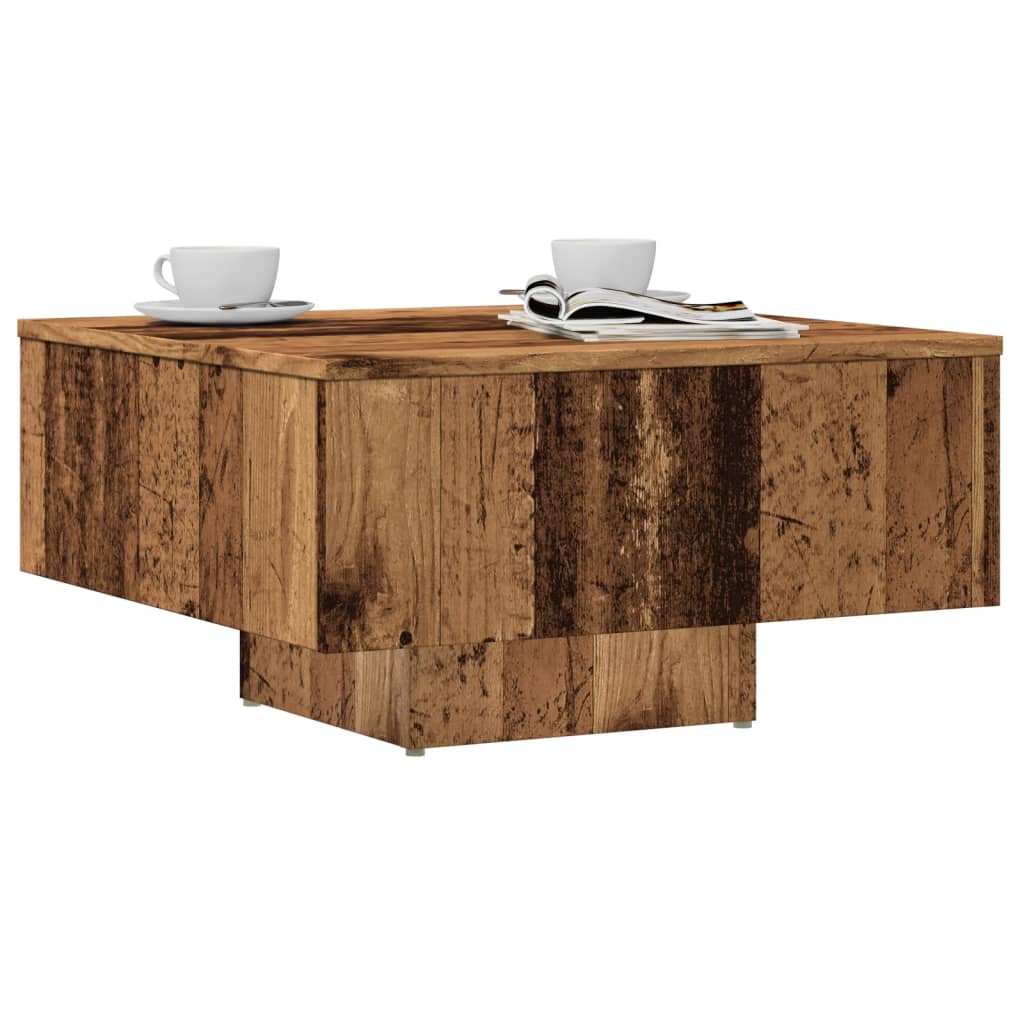 Coffee Table Old Wood 60x60x31.5 cm Engineered Wood - Direct Imports
