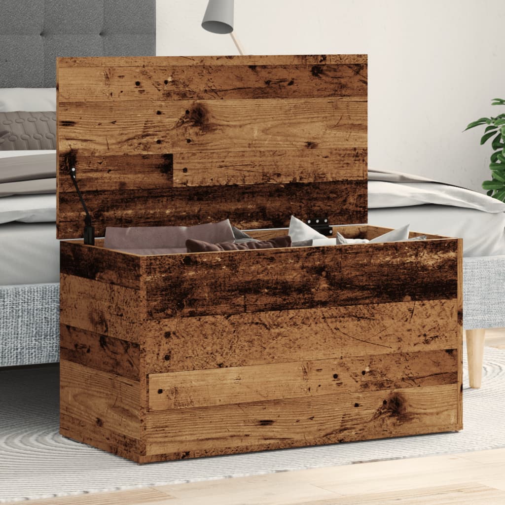 Storage Chest Old Wood 84x42x46 cm Engineered Wood - Style and Chic