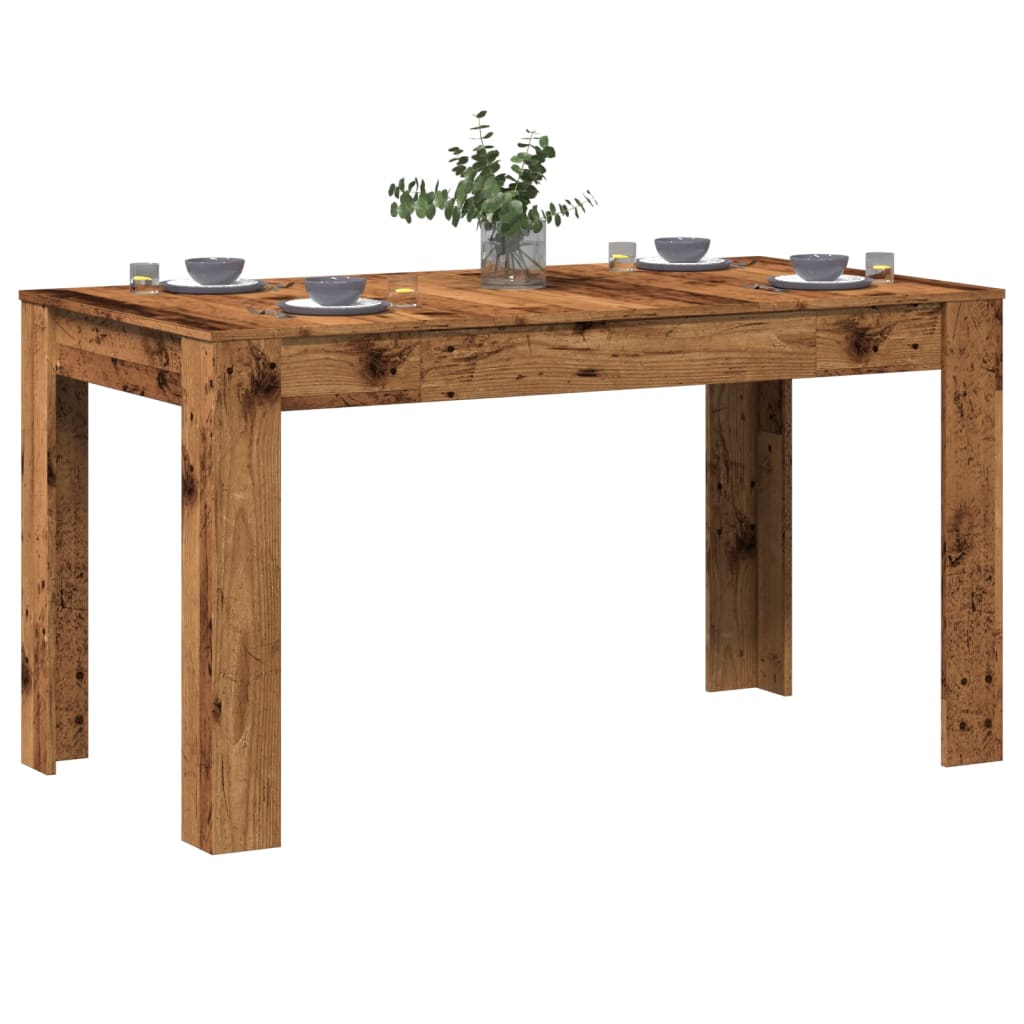Dining Table Old Wood 140x74.5x76 cm Engineered Wood - Merkel Designers