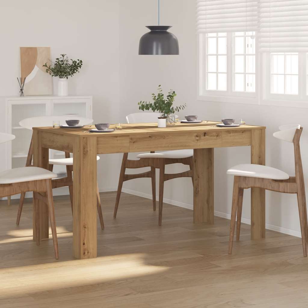 Dining Table Artisan Oak 140x74.5x76 cm Engineered Wood - Style and Chic