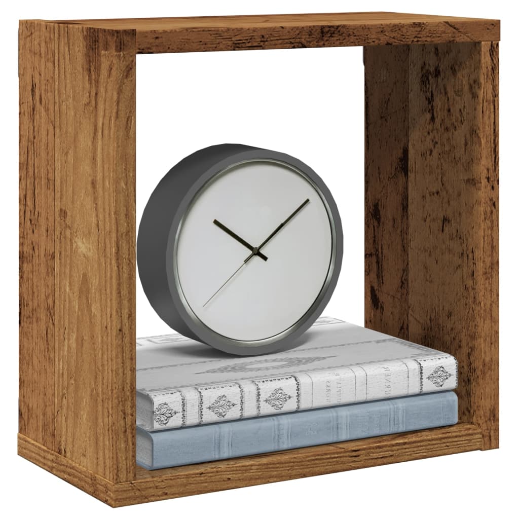 Wall Cube Shelves 6 pcs Old Wood 30x15x30 cm Engineered Wood - Discount Dealers