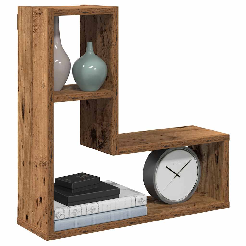Wall Cube Shelves 2 pcs Old Wood 50x15x50 cm Engineered Wood - Direct Imports