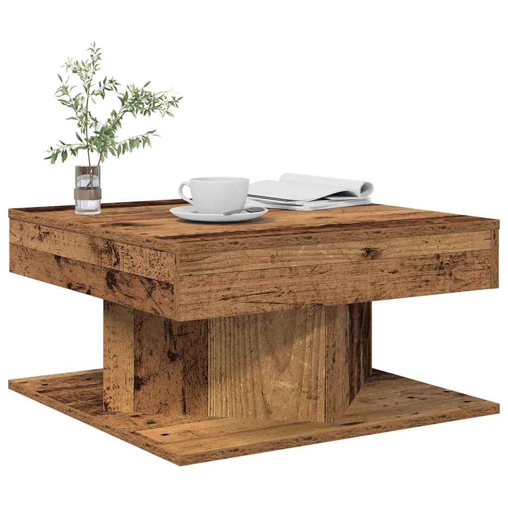 Coffee Table Old Wood 55x55x30 cm Engineered Wood - The Home Maker