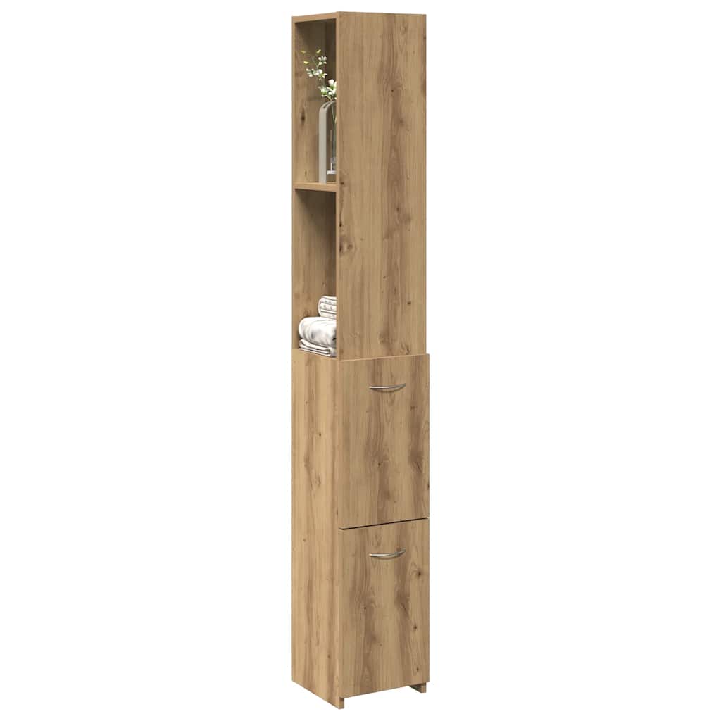 Bathroom Cabinet Artisan Oak 25x25x170 cm Engineered Wood - Style and Chic
